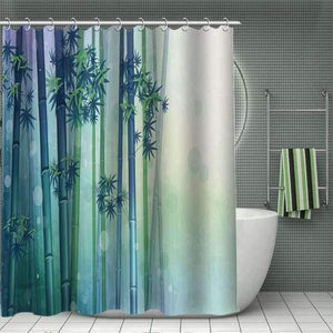 Planet Gates Shower Curtain 5 / 150x180cm Spa stones, Bamboo Shower Curtain Modern Polyester Fabric Custom bath curtain Bathroom Products With Hook 3d Waterproof