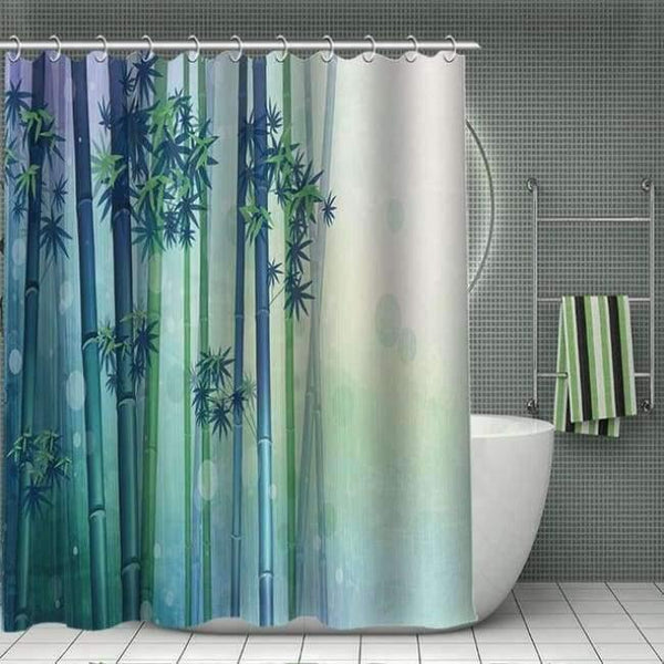 Planet Gates Shower Curtain 5 / 150x180cm Spa stones, Bamboo Shower Curtain Modern Polyester Fabric Custom bath curtain Bathroom Products With Hook 3d Waterproof