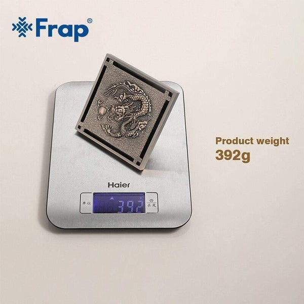 Planet Gates Shower Drain 10X10cm Antique Solid Brass Floor Drain Cover Strainer Bathroom Bath Accessories Art Carved Square DrainY38070