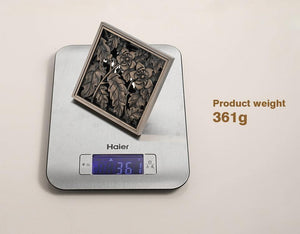 Planet Gates Shower Drains 10*10cm Bath Drains Strainer Hair Antique Brass Flower Carved Bathroom Floor Drain Waste Grate Drain Y38067