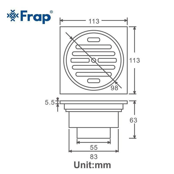 Planet Gates Shower Floor Drain Waste Drainer Bathroom Kitchen Cover Hair Shower Catcher Clean Strainer Y38103 (Y38103)