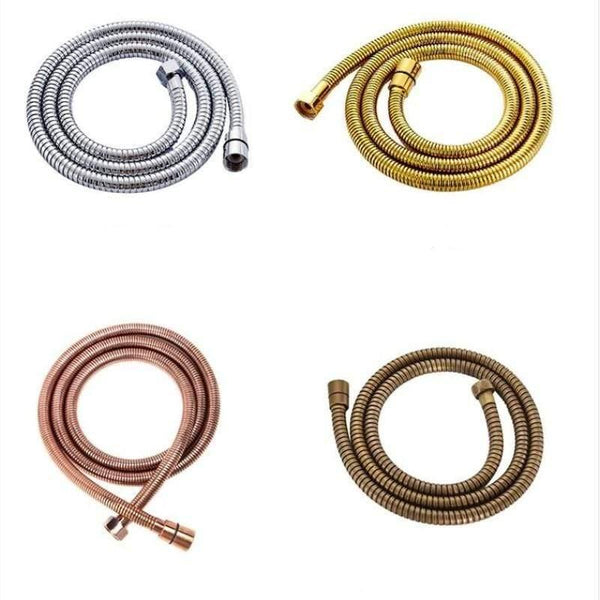 Shower Hose 150cm Stainless Steel Shower Tube Flexible Gold Bathroom Hose Plumbing Chrome ORB