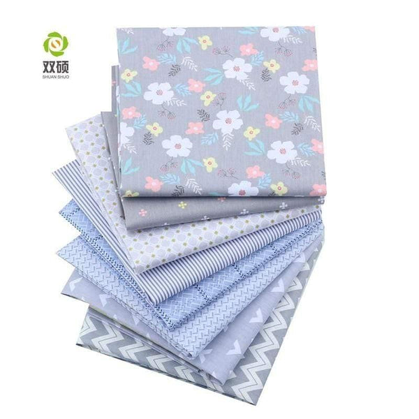 Planet Gates Shuanshuo 8pcs/Lot,Gray Geometric Series,Printed Twill Cotton Fabric,Patchwork Cloth For DIY Sewing Quilting Baby&Child Material