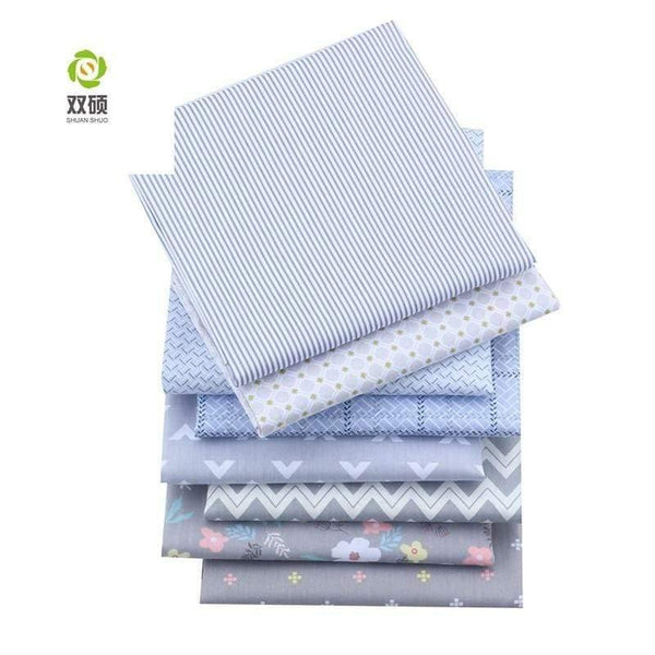 Planet Gates Shuanshuo 8pcs/Lot,Gray Geometric Series,Printed Twill Cotton Fabric,Patchwork Cloth For DIY Sewing Quilting Baby&Child Material