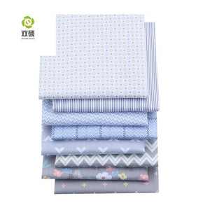 Planet Gates Shuanshuo 8pcs/Lot,Gray Geometric Series,Printed Twill Cotton Fabric,Patchwork Cloth For DIY Sewing Quilting Baby&Child Material