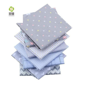 Planet Gates Shuanshuo 8pcs/Lot,Gray Geometric Series,Printed Twill Cotton Fabric,Patchwork Cloth For DIY Sewing Quilting Baby&Child Material