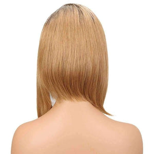 Planet Gates Side Part Bob Wig Non Lace Wig Human Hair Extension Brazilian Remy Hair Wigs Straight Color TT1B/27