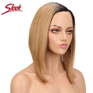 Planet Gates Side Part Bob Wig Non Lace Wig Human Hair Extension Brazilian Remy Hair Wigs Straight Color TT1B/27