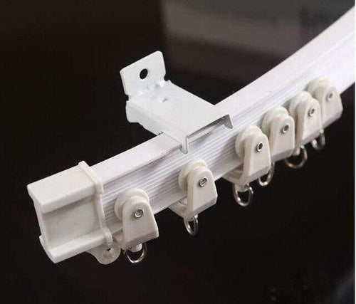 Home decoration nano silent curtain track soft curved rail balcony bay window double track curved track bead curtain track