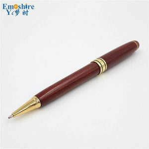 Planet Gates Signature Pen Wood Roller Ball Pen Ballpoint Pen For Writing With Pencil Box Chinese Style Wood Stationey Supplies P046