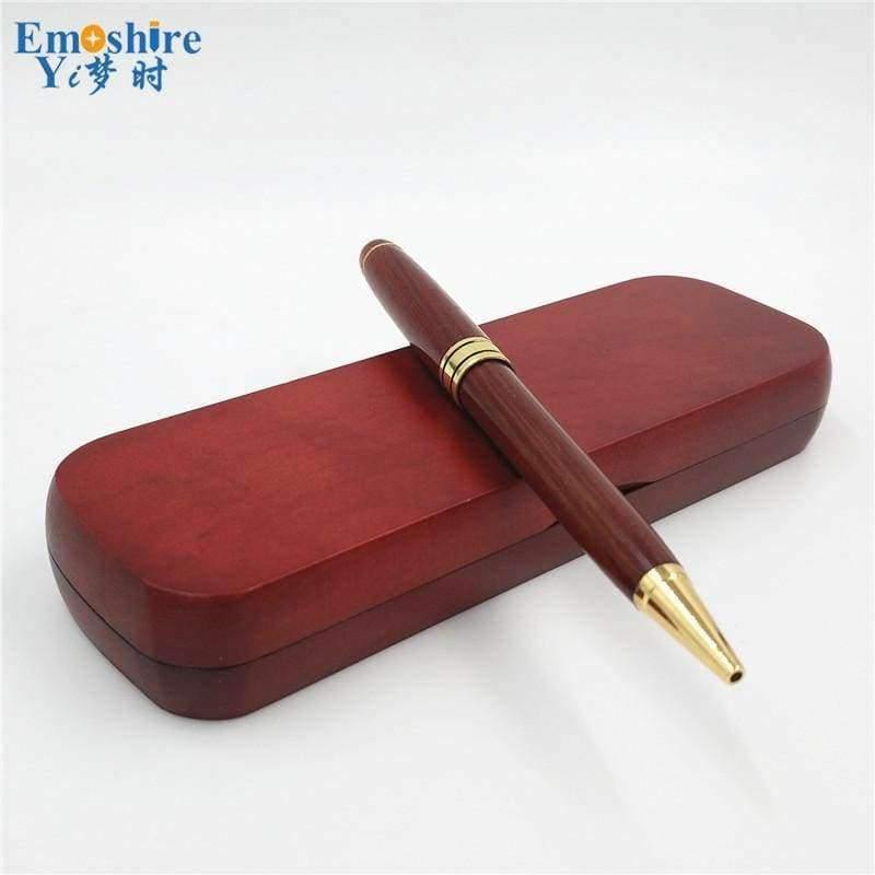 Planet Gates Signature Pen Wood Roller Ball Pen Ballpoint Pen For Writing With Pencil Box Chinese Style Wood Stationey Supplies P046