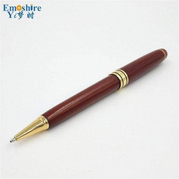 Planet Gates Signature Pen Wood Roller Ball Pen Ballpoint Pen For Writing With Pencil Box Chinese Style Wood Stationey Supplies P046