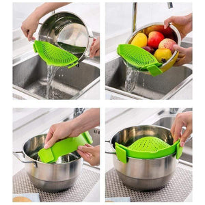 Silicone Pot Strainer Clip-on Pasta Draining