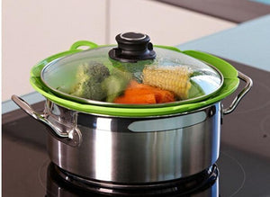 Silicone Spill Cover 2color Household Waterproof Dustproof Splashproof Boiling Cover Kitchen Barbecue Tools cooking pot