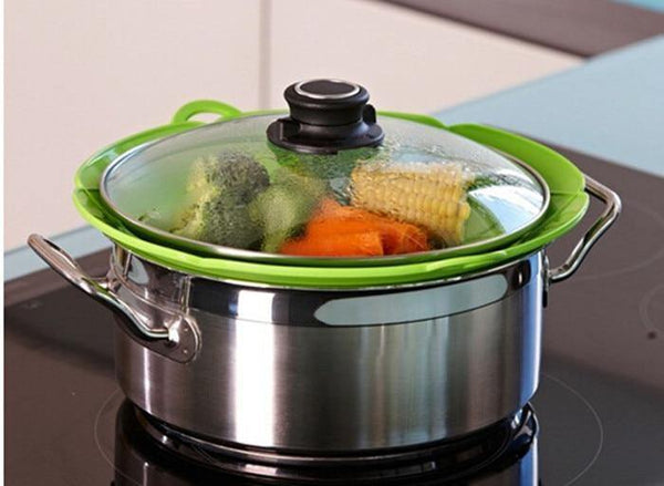 Silicone Spill Cover 2color Household Waterproof Dustproof Splashproof Boiling Cover Kitchen Barbecue Tools cooking pot