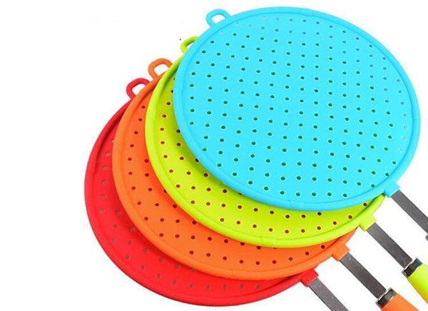 Silicone Splatter Screen 10/11/12/13 inch Lid Spill Stopper Cover Guard Set for Cooking/Frying pan/Cast iron skillet/Pot Use