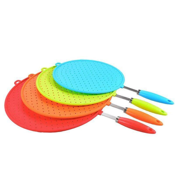Silicone Splatter Screen 10/11/12/13 inch Lid Spill Stopper Cover Guard Set for Cooking/Frying pan/Cast iron skillet/Pot Use