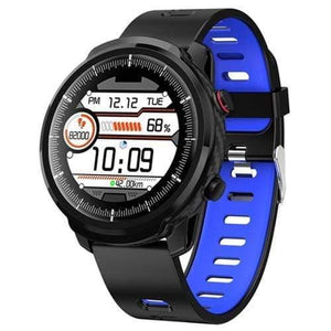 Planet Gates silicone strap blue / China Smart Watch Waterproof Women Men Smartwatch Round Screen Heart Rate Pedometer Call Message Reminder Smart Activity Tracker