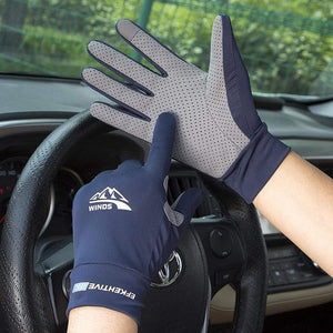 Planet Gates Silk Light Gloves Summer Thin Men Sports Cycling Running Fitness Driving Outdoors Fishing Women Non-Slip Touch Screen Gloves