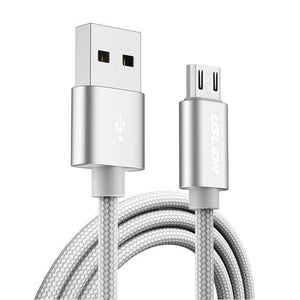 Planet Gates Silver / 0.3m USLION Micro USB Cable 2A Fast Charge USB Data Cable for Samsung Huawei Xiaomi LG Andriod Microusb Mobile Phone Charger Cables