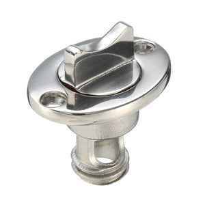 Planet Gates Silver 1" Marine Boat Surface Polishing Oval Garboard Drain Plug Fits Hole Screw Thread Corrosion Resistant 316 Stainless Steel