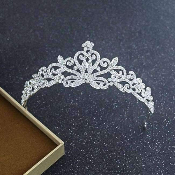 Planet Gates Silver 1 Silver Gold Color Crystal Crowns Bride tiara Fashion Queen For Wedding Crown Headpiece Wedding Hair Jewelry Accessories