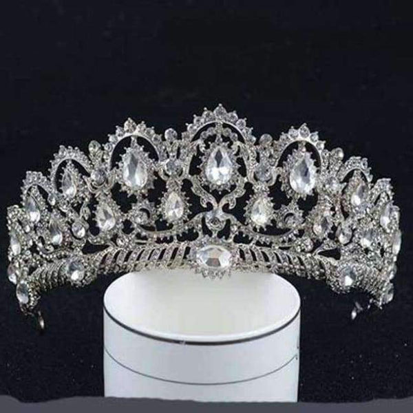 Planet Gates SILVER 1 / White Diverse Silver Crystal Bride Tiara Crown Fashion Pearl Queen Wedding Crown Headpiece Wedding Hair Jewelry Accessories Wholesale