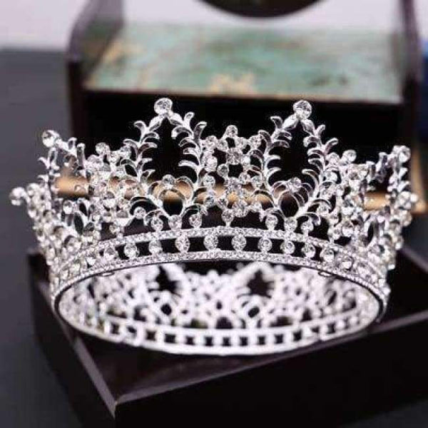 Planet Gates SILVER 10 / White Diverse Silver Crystal Bride Tiara Crown Fashion Pearl Queen Wedding Crown Headpiece Wedding Hair Jewelry Accessories Wholesale