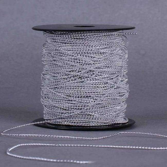 Planet Gates 100 Meters/Roll 1.5mm Gold Silver Artificial Pearl Beads Chain Wedding Party Accessories Christmas Tree Home Hanging Decoration