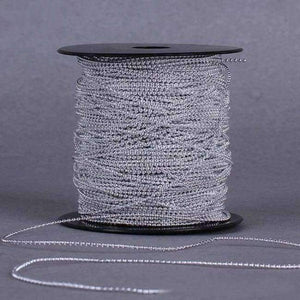 Planet Gates Silver 100 Meters/Roll 1.5mm Gold Silver Artificial Pearl Beads Chain Wedding Party Accessories Christmas Tree Home Hanging Decoration