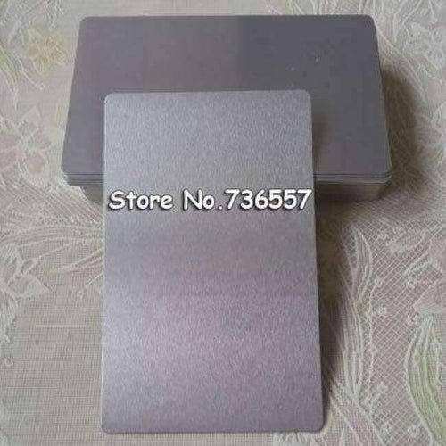 Planet Gates Silver 100pcs Blank sublimation metal name card printing blank business card use sublimation ink and paper five colors