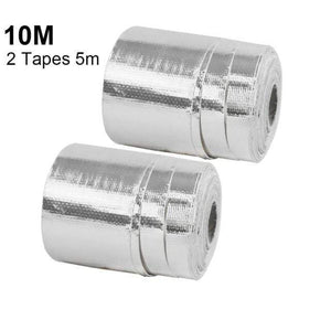 Planet Gates Silver-10m A Gold Car Thermal Exhaust Tape Air Intake Heat Insulation Shield Wrap 50mm Reflective Heat Barrier Self Adhesive Engine 5/10M