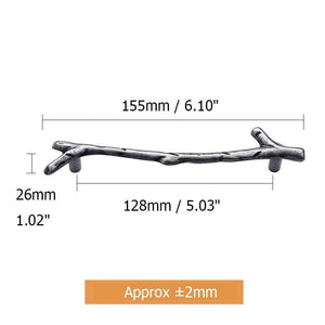 Fashion Tree Branch Furniture Handle 96mm 128mm Black Silver Bronze Kitchen Cabinet Handles Drawer Knobs Door Pulls Hardware