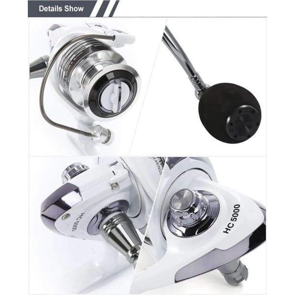 Planet Gates Silver / 13 / 1000 Series LIEYUWANG 13 + 1BB 5.1:1 Spinning Fishing Reel with Exchangeable Handle Automatic folding for Casting Line