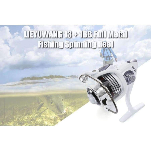 Planet Gates Silver / 13 / 1000 Series LIEYUWANG 13 + 1BB 5.1:1 Spinning Fishing Reel with Exchangeable Handle Automatic folding for Casting Line