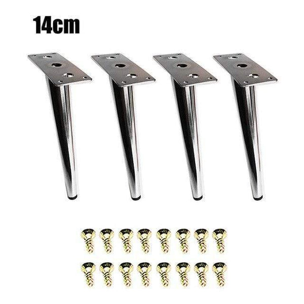 4Pcs/Set 15/20/25/30CM Furniture Cabinet Metal Legs Round Tapered Leg DIY Furnitur Sofa Table Bed Shoe Cabinet Desk Legs