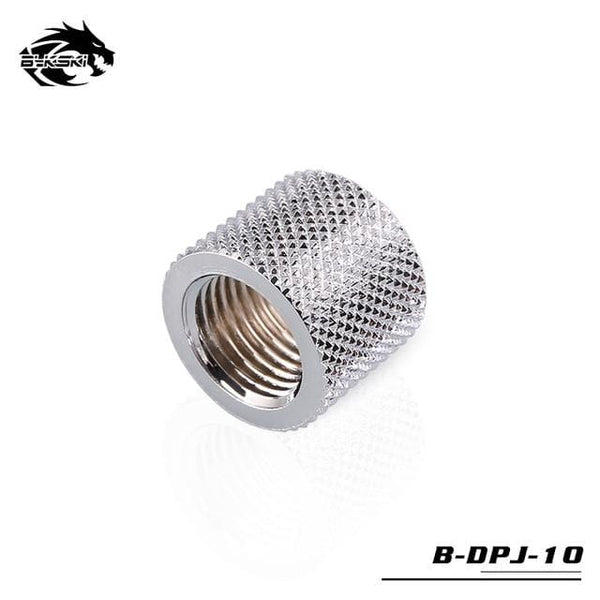 Planet Gates Silver 15mm Extender Diamond Double Female Fitting Thread G1/4 B-DPJ-10