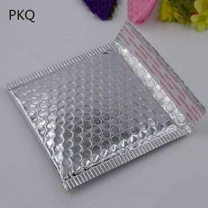 Planet Gates Silver / 15x13CM inner13x13cm 50PCS/lot Small 15*13cm gold Bubble Envelopes Bag,red Mailers Padded Shipping Envelope With Bubble Mailing Bag Business Supplies