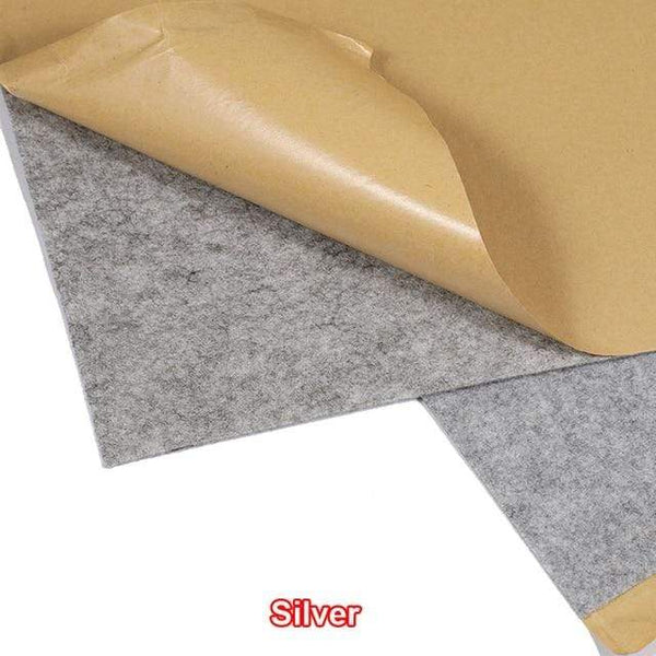 Planet Gates Silver 1x0.5m Speaker Cloth Self-Adhesive Felt Subwoofer Box Tape Strip Patch Sound Absorption Anti-seismic Beige/Silver/Gray/Black