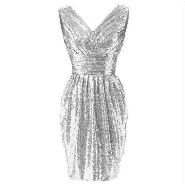 Planet Gates silver / 2 Cocktail Dresses V Neck Sexy Formal Evening Gown Mermaid Party Cocktail Dress 2018