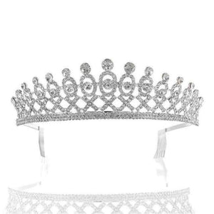 Planet Gates Sølv 2 KMVEXO Europæiske Dråbe Grønne Røde Krystal Tiaraer Vintage Guld Rhinestone Pageant Kroner Med Kam Barok Bryllupshårtilbehør