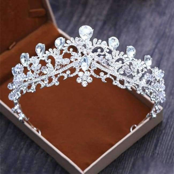 Planet Gates Silver 2 Silver Gold Color Crystal Crowns Bride tiara Fashion Queen For Wedding Crown Headpiece Wedding Hair Jewelry Accessories