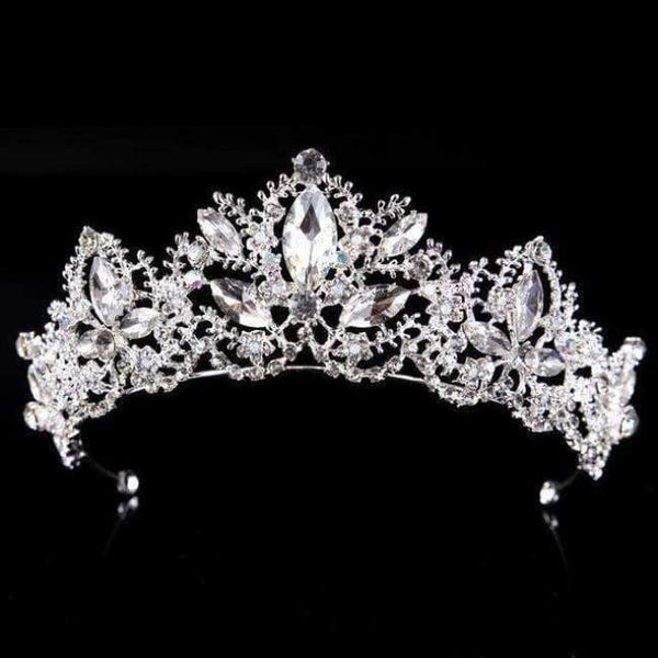 Planet Gates Silver 2018 New Fashion Baroque Luxury Crystal AB Bridal Crown Tiaras Light Gold Diadem Tiaras for Women Bride Wedding Hair Accessories