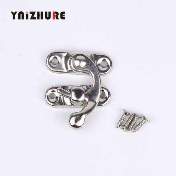 Planet Gates Silver 2018 Real Hardware Lock Wood Box Free Shipping 50 Sets Metal Hook Box Latches Clasp Lock Purse Antique Bronze 4 Holes 28*33mm