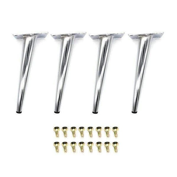 4Pcs/Set 15/20/25/30CM Furniture Cabinet Metal Legs Round Tapered Leg DIY Furnitur Sofa Table Bed Shoe Cabinet Desk Legs