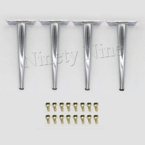 4Pcs/Set 15/20/25/30CM Furniture Cabinet Metal Legs Round Tapered Leg DIY Furnitur Sofa Table Bed Shoe Cabinet Desk Legs