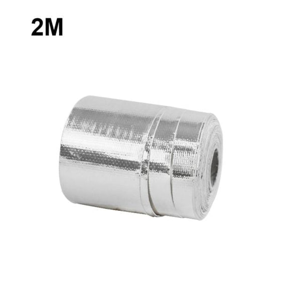 Planet Gates Silver-2m A Gold Car Thermal Exhaust Tape Air Intake Heat Insulation Shield Wrap 50mm Reflective Heat Barrier Self Adhesive Engine 5/10M