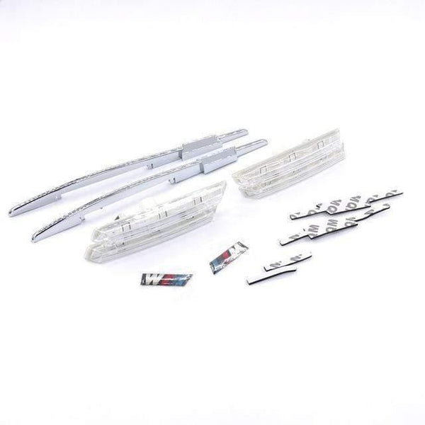 Planet Gates Silver 2pcs LED Smoke Side Marker Lights Turn Signals For BMW E90 E91 E92 E93 E81 E88 E60 528i 328i X5 X6 Z4