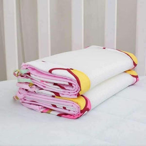 Planet Gates Silver 2Pcs/Set Breathable Summer Baby Bedding Bumper Collision Half Around baby bumper crib set Cotton Printing Mesh Safety Rails