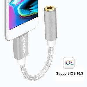 Planet Gates silver 3.5mm Earphones Audio Adapter ACCGUYS Audio Converter For iPhone XS/7/7 plus/8/X/8 plus/5 5S 5E 6 For 3.5mm Jack Extension Cable
